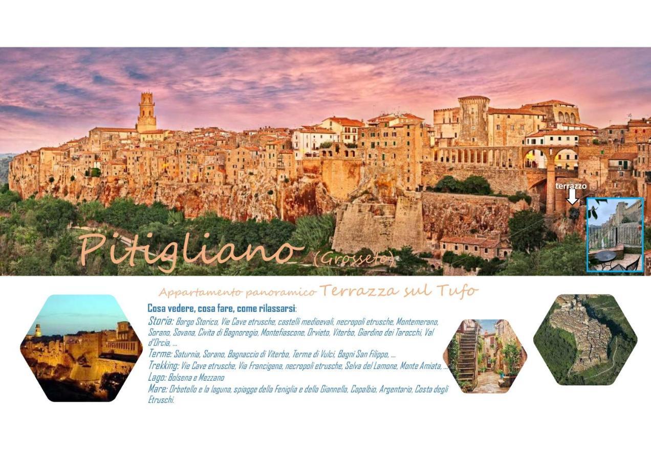 Terrazza Sul Tufo Villa Pitigliano Bagian luar foto